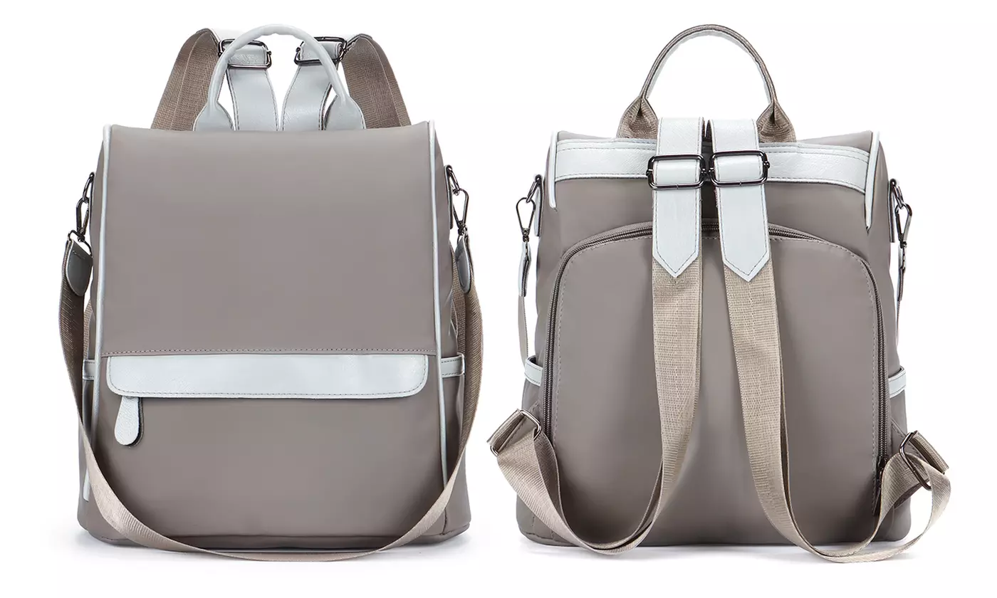 Women's Waterproof Anti-theft Adjustable Back Strap Backpack 