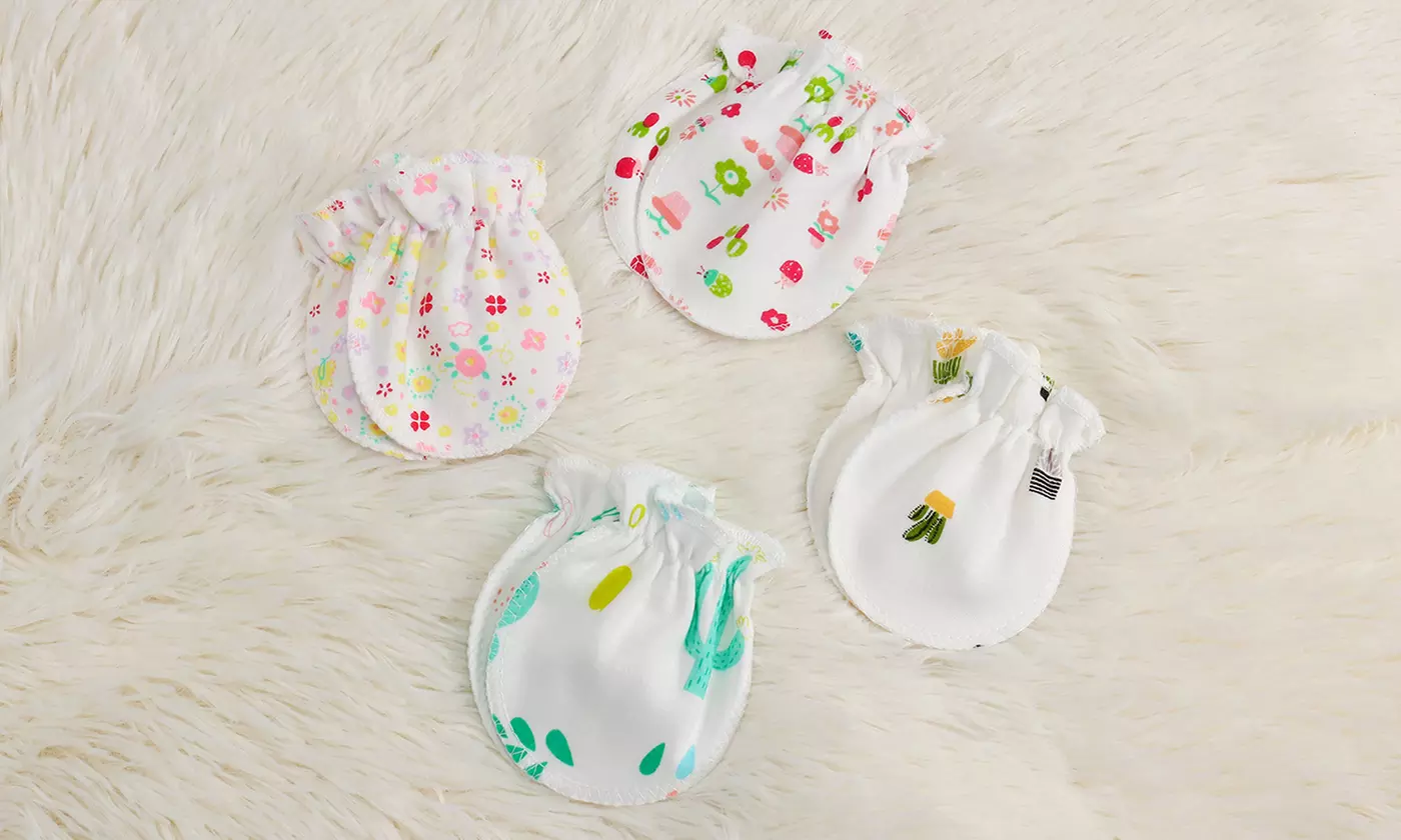 Baby Anti Scratching Soft Cotton Gloves Newborn Protection Face Scratch Mittens