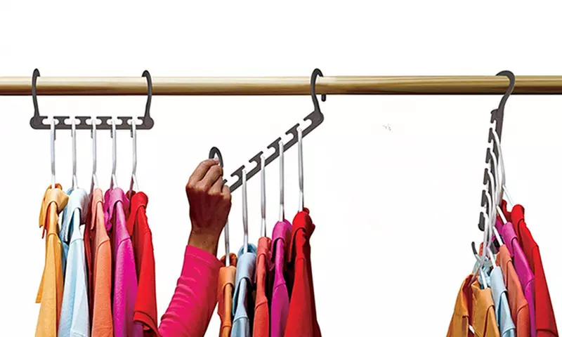 10 Pack Space Saving Hangers Metal Wonder Magic Hanger  - Primary Image
