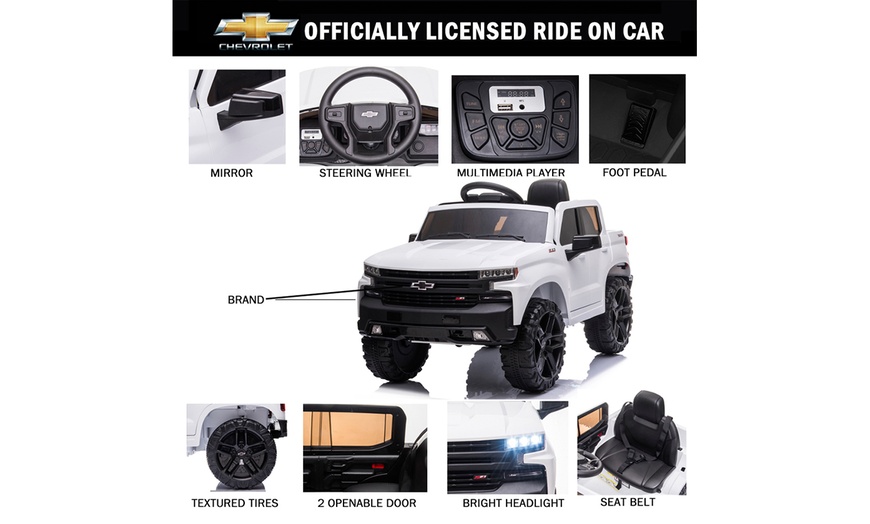 chevrolet silverado 12v ride on