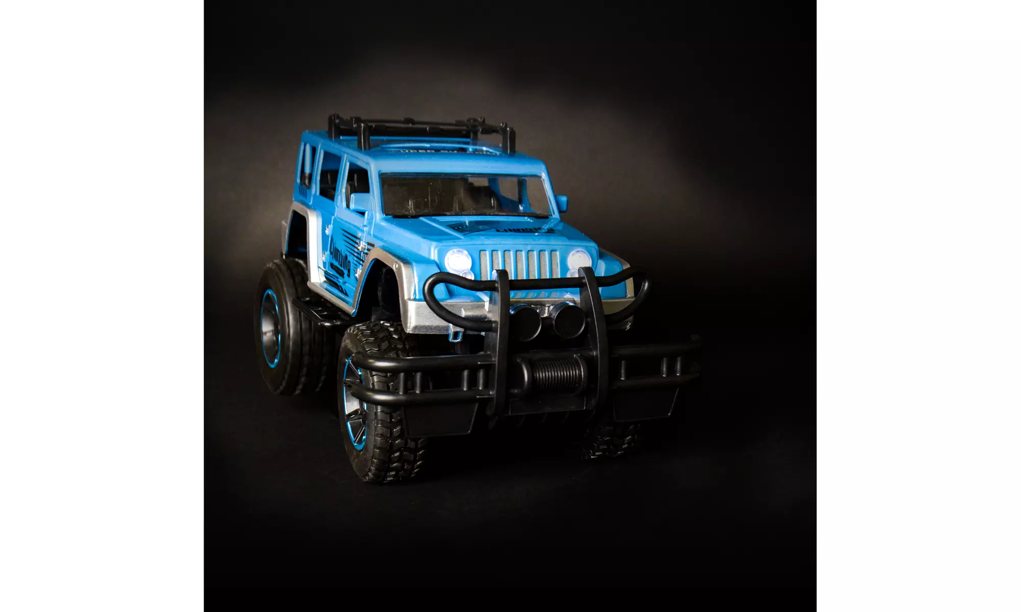 Blue 1:12 Scale Monster SUV 4x4 High Speed Racing Truck with Lights - Primary Image