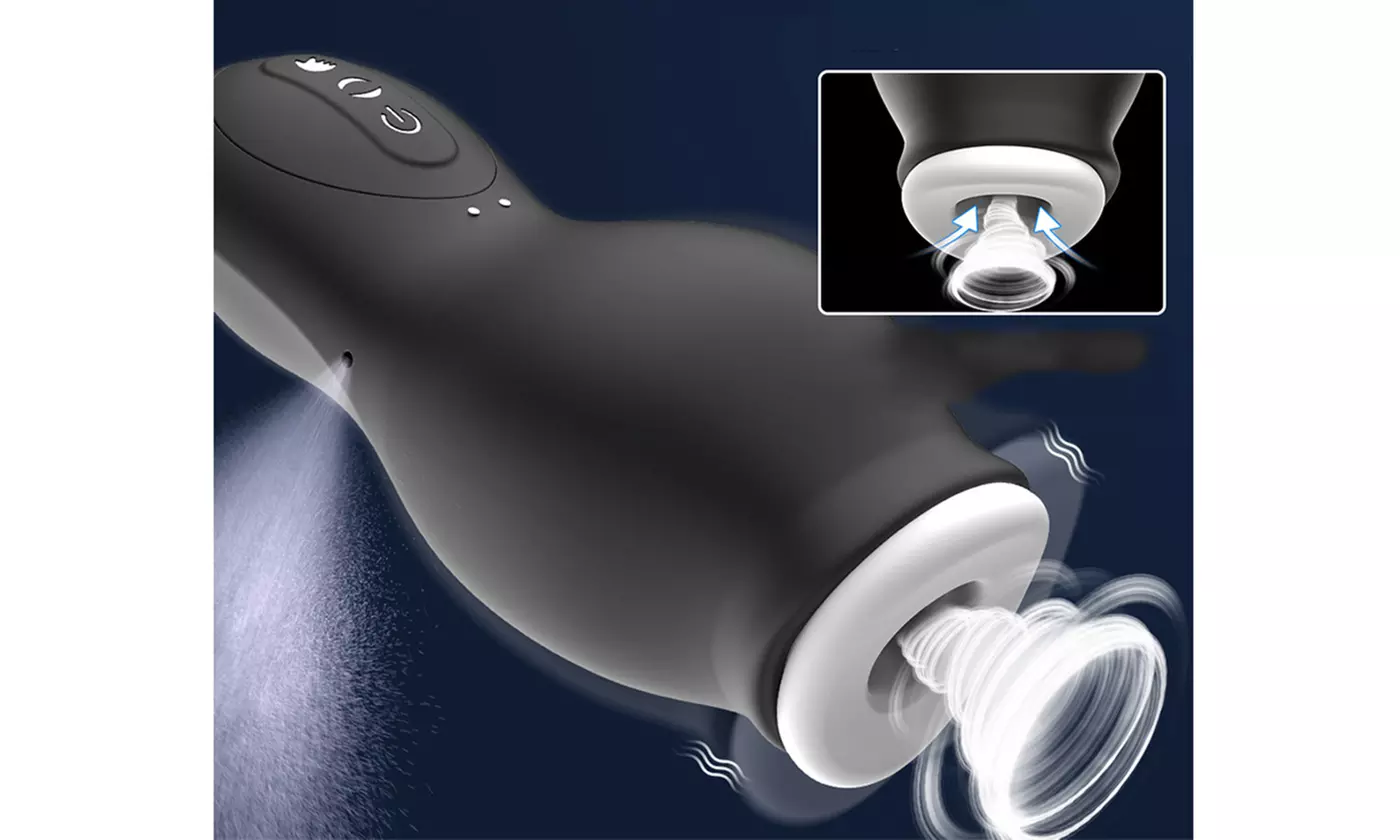 Automatic Hands Free Vibrating Cup Sucking Stroker Sex Toys