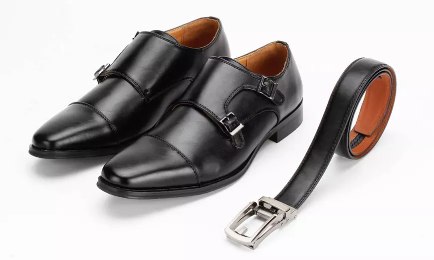 Vincent cavallo men's dress shoes with free shops matching belt