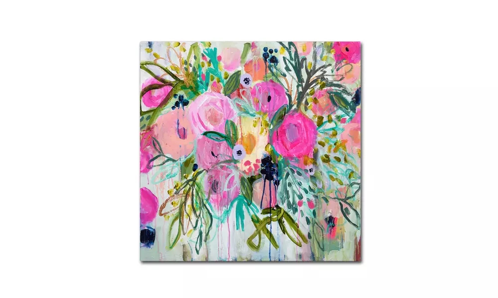 Carrie Schmitt 'Rose Burst' Canvas Art - Primary Image