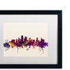 Image 6: Michael Tompsett 'Kansas City Skyline' Matted Black Framed Art