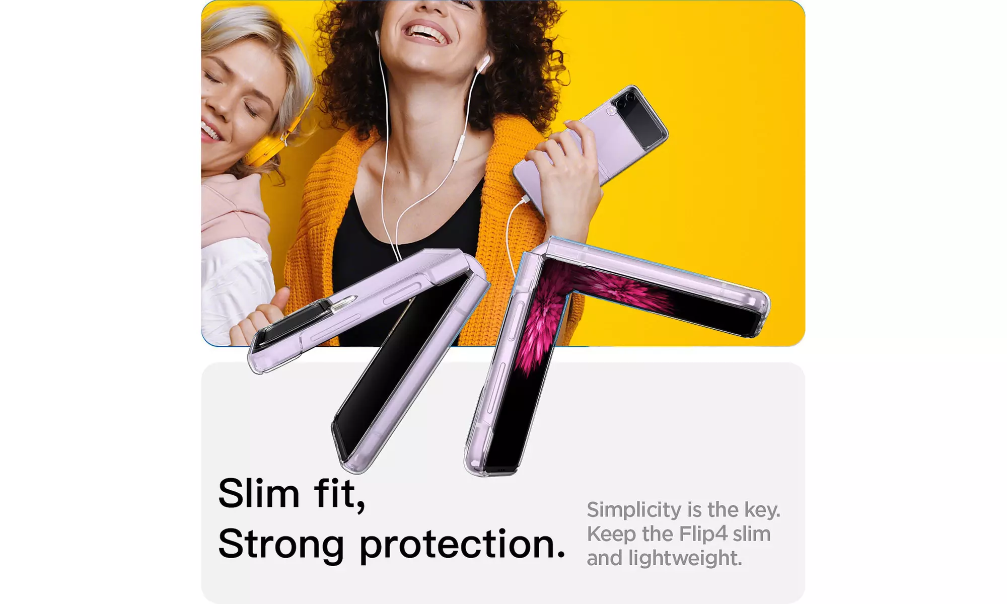 For Samsung Galaxy Z Flip 4 5G Clear Case Slim Hard Transparent Shockproof Cover