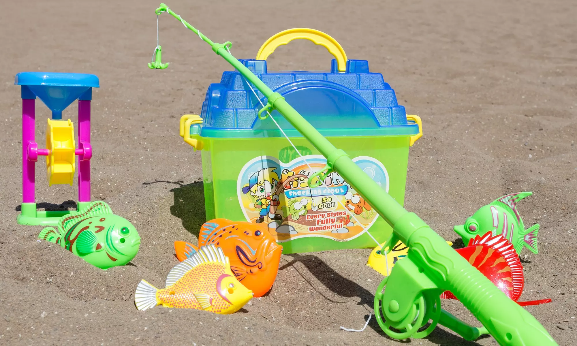Kids Toy Fishing Set with Magnetic Fishing Pole by Hey! Play! - Second Medium