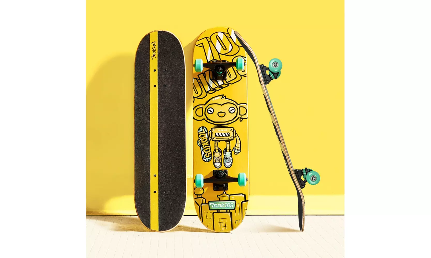 Kids Professional Double Kick Maple Kids Skateboards for Beginners
