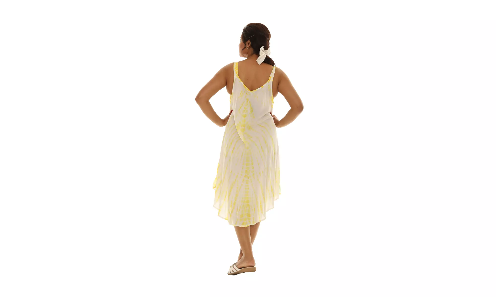 Brush Paint Skinny Strap Sleeveless Dress