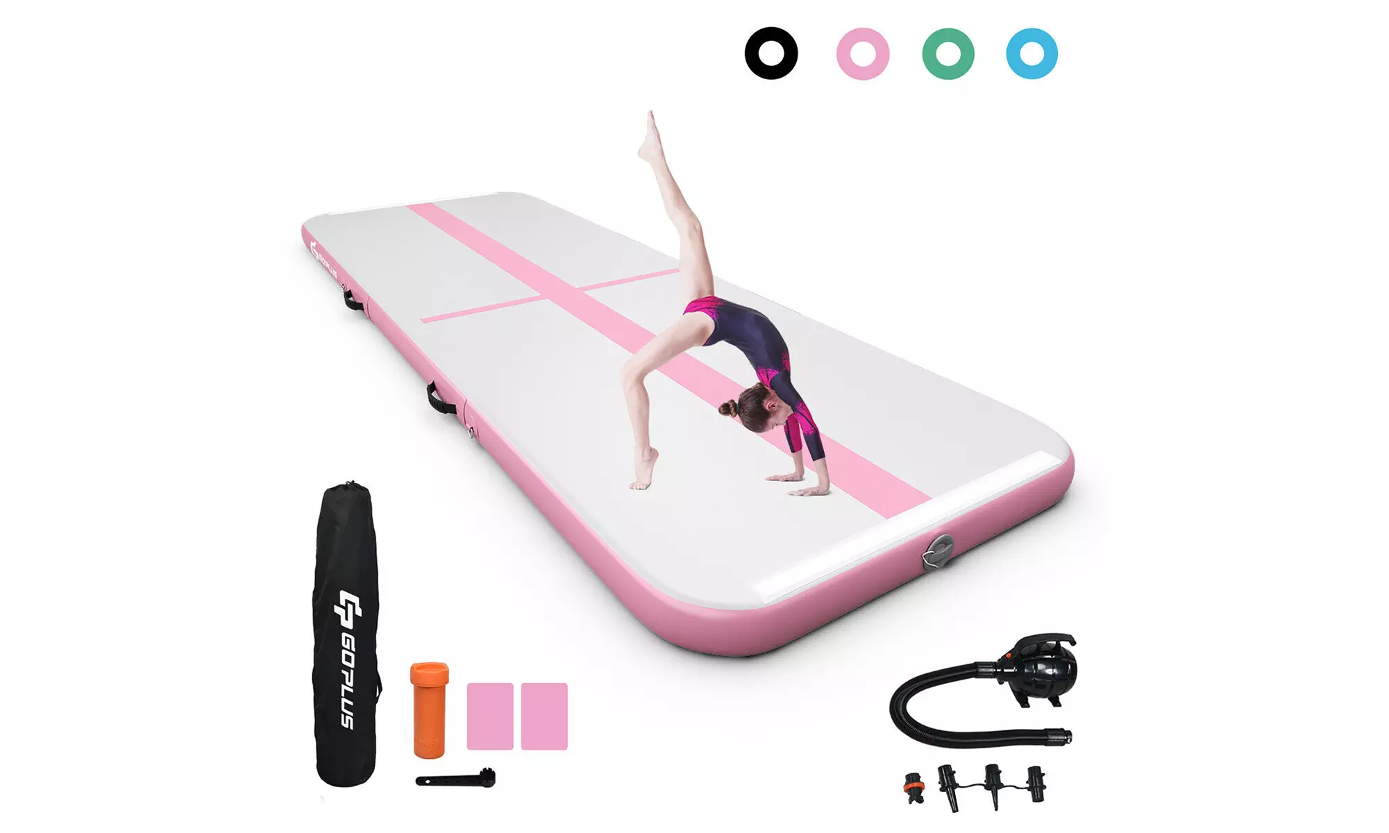 Goplus 13FT Air Track Inflatable Gymnastics Tumbling Mat w/ Pump 4 colors - Primary Image
