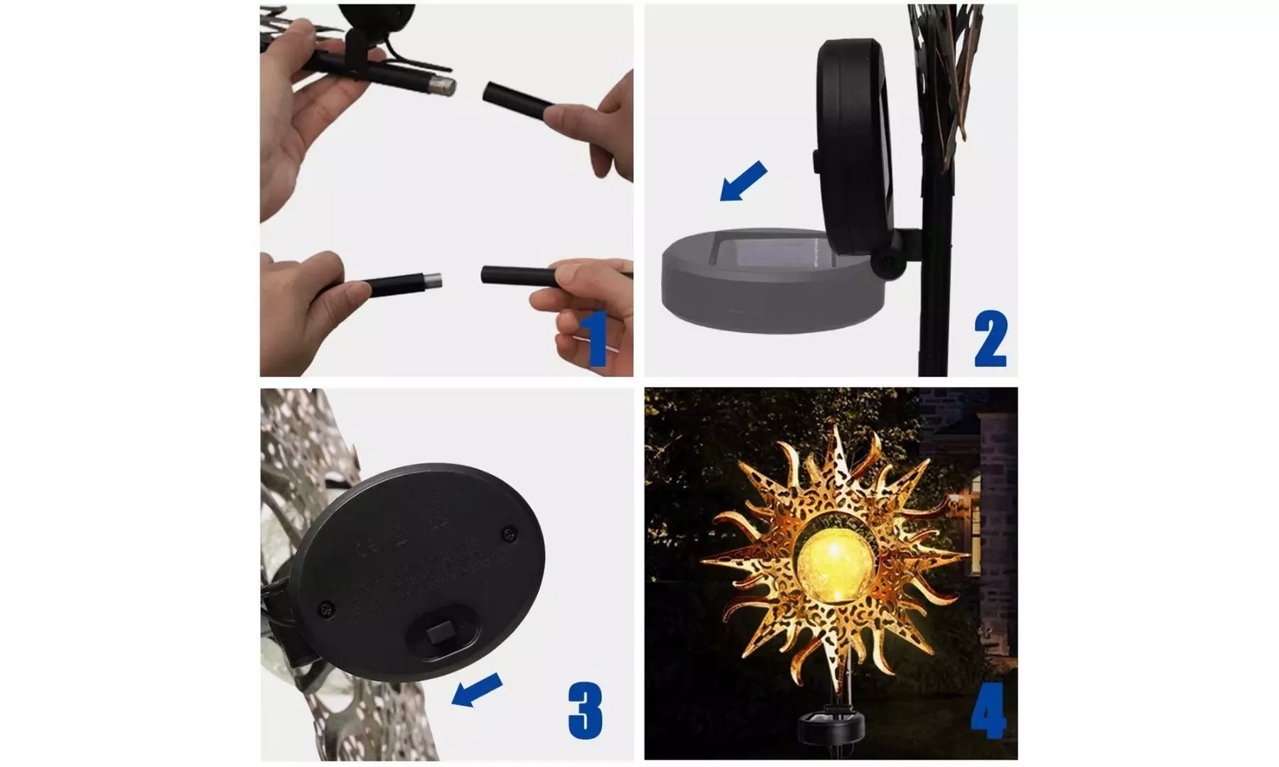 Solar Lights Outdoor Decorative Light Sun Solar Lights Metal Decorative Stakes