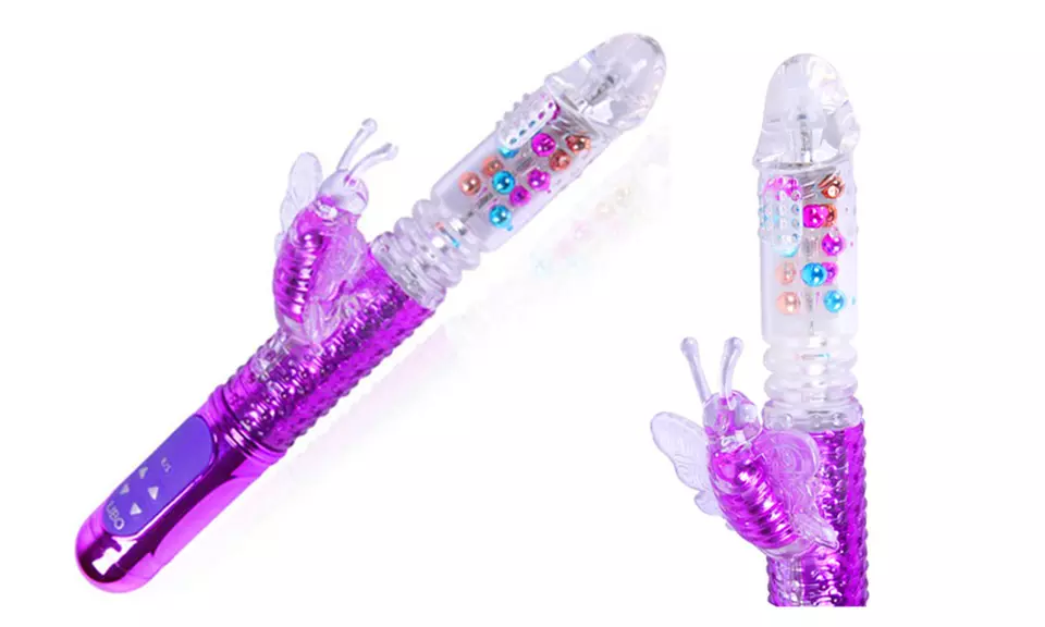 Thrusting Beads Rabbit Vibrator & Waterproof with Rotating (purple) - Primary Image