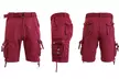 Men's Washed Cotton Slim-Fit Belted Cargo Military Shorts - Second Medium