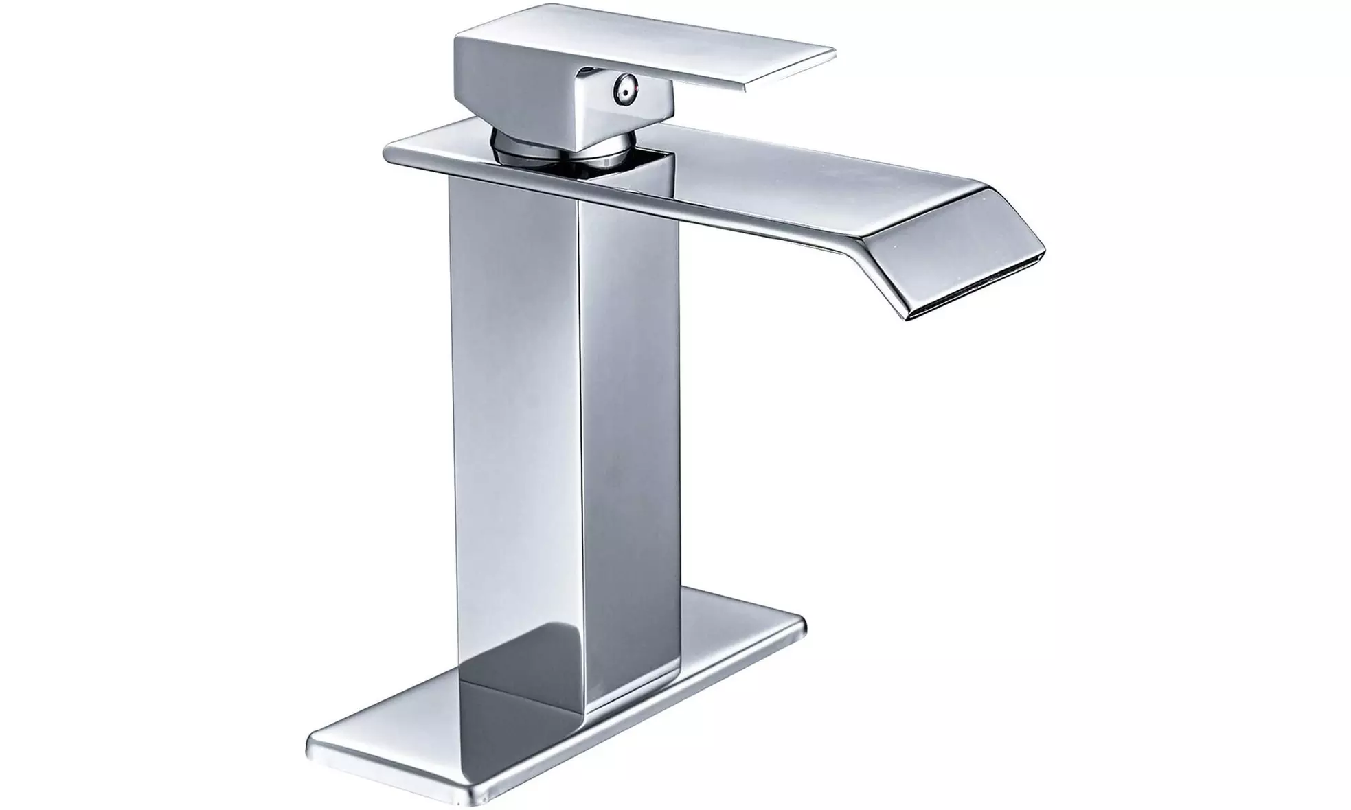Single Handle Hot And Cold Single Control Waterfall Faucet-Chrome Elbow - Second Medium