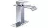 Single Handle Hot And Cold Single Control Waterfall Faucet-Chrome Elbow