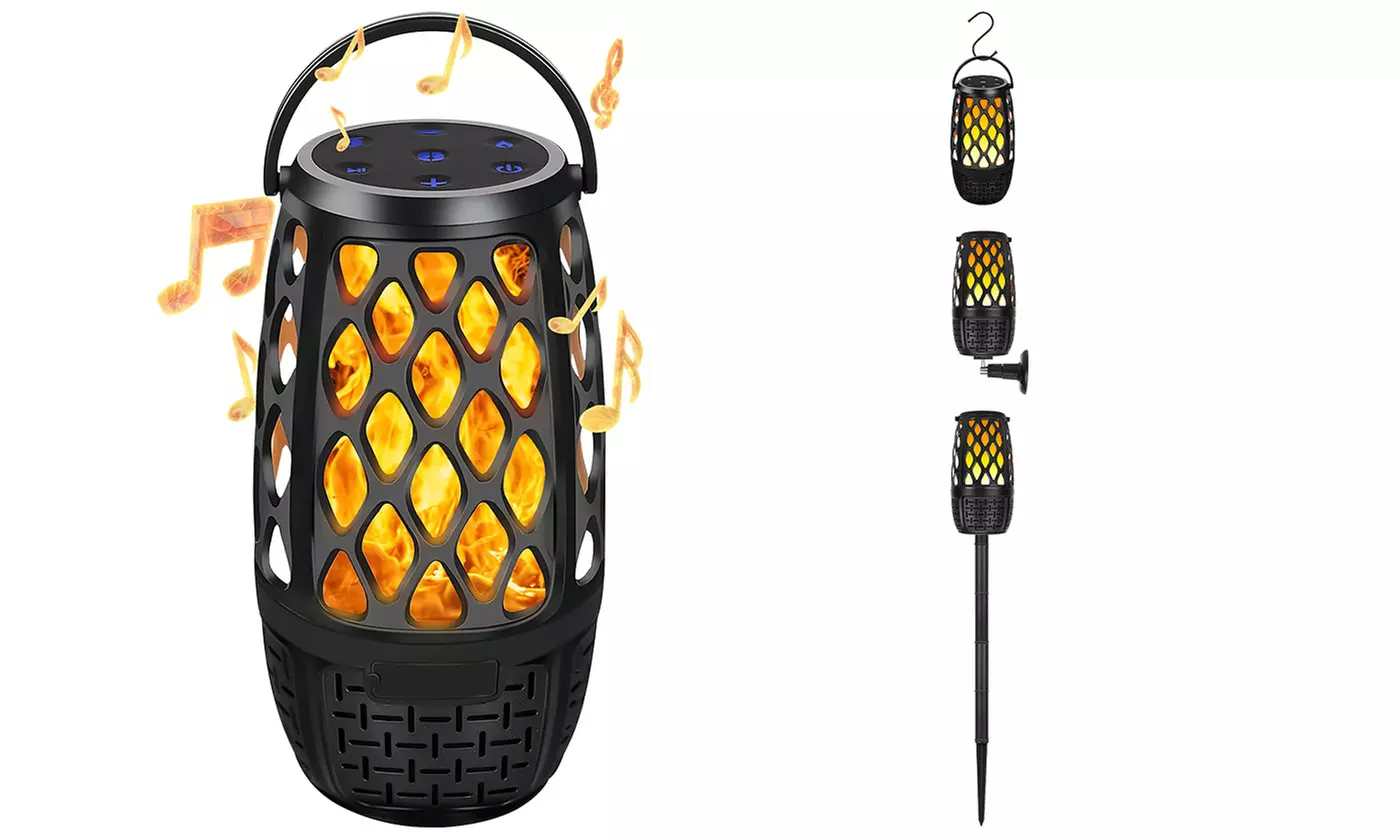 iMounTEK Tiki Torch Bluetooth Speaker Portable Water-Resistant LED Flame Speaker