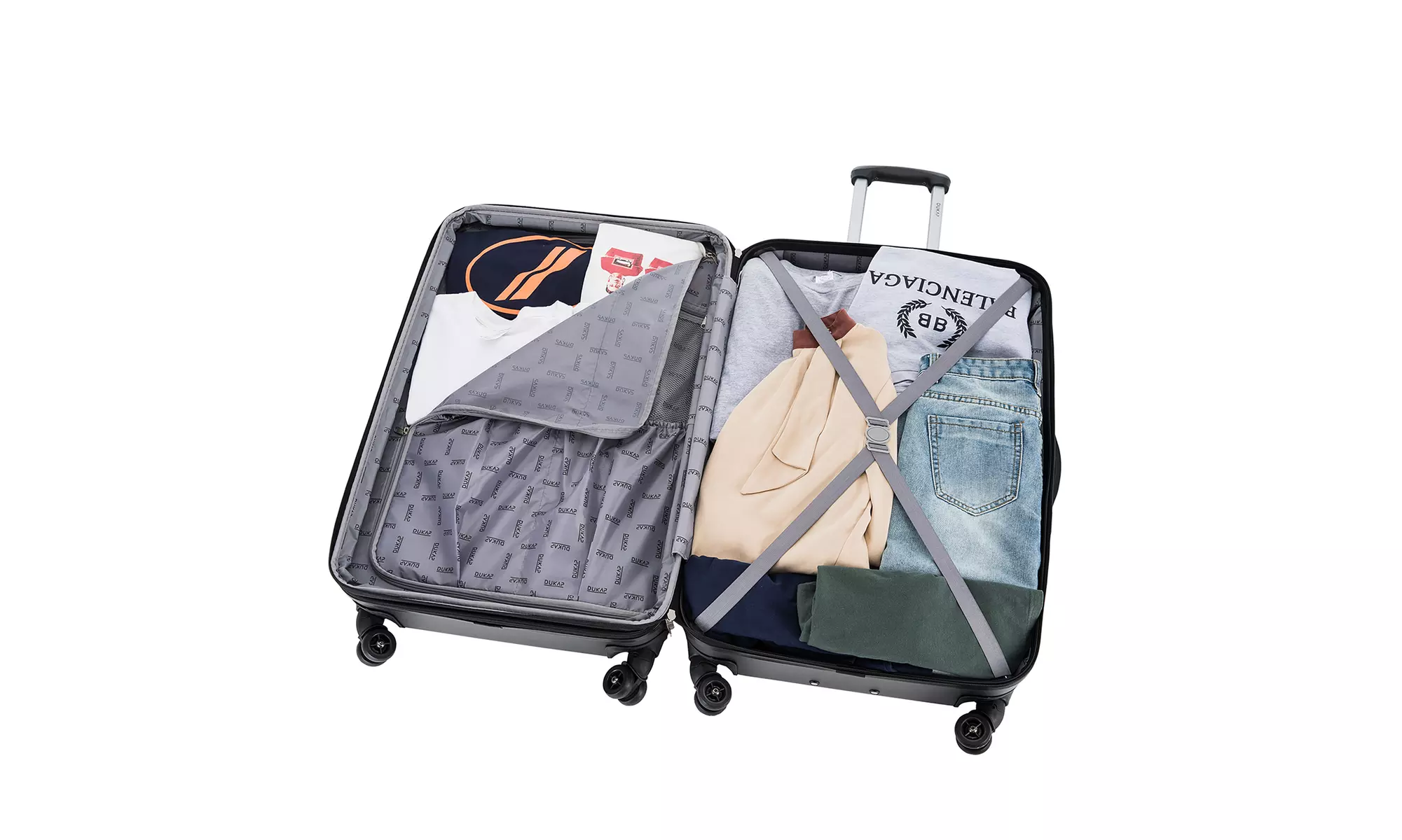 Three-Piece DUKAP Intely Smart Hardside Luggage Set 20"/28"/32"