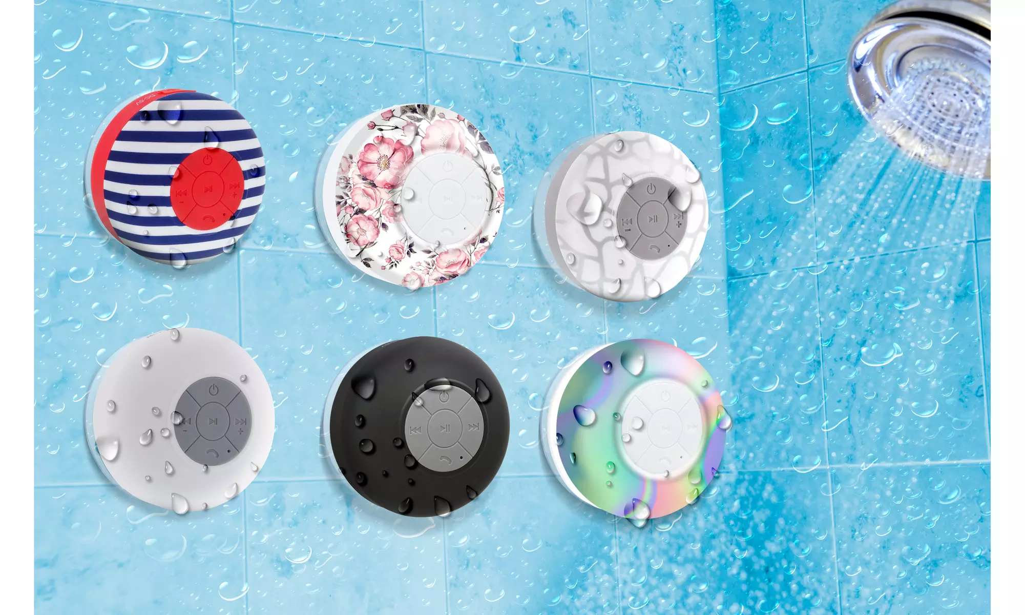 Aduro AQUA Sound Wireless Shower Speaker with Mic and Controls - Primary Image