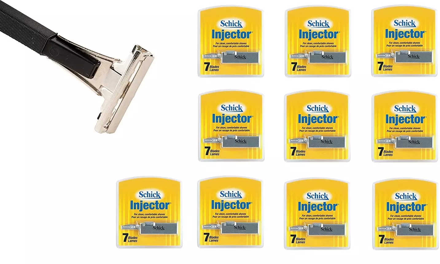 Shave Classic Single Edge Handle w Schick Injector Blades 7ct - Primary Image