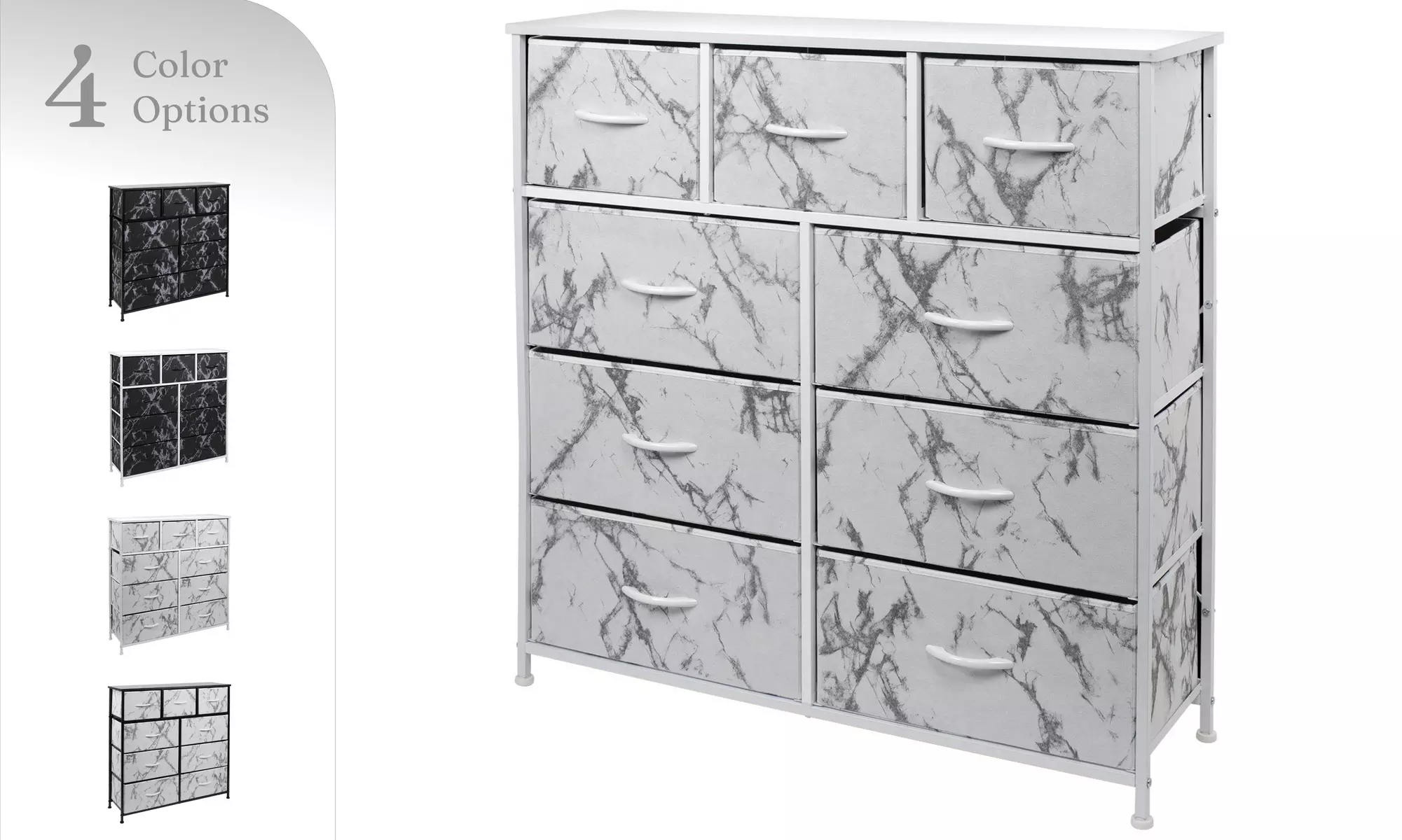 Sorbus Dresser w/ 9 Drawers - Bedroom Chest Furniture Tower - Marble Collection - Primary Image