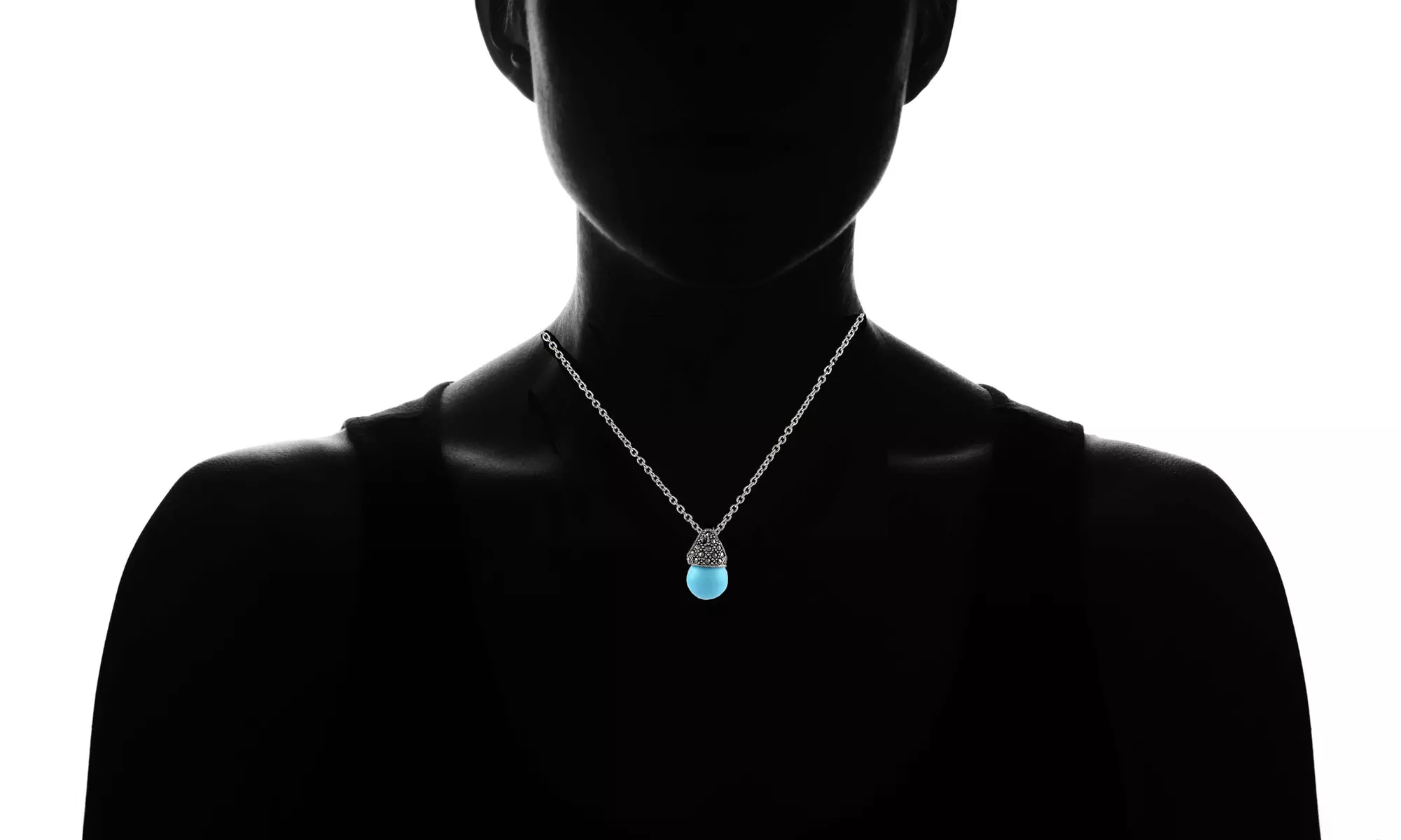 Genuine Marcasite Sterling Silver Pearl Or Turquoise Earring and Necklace Set
