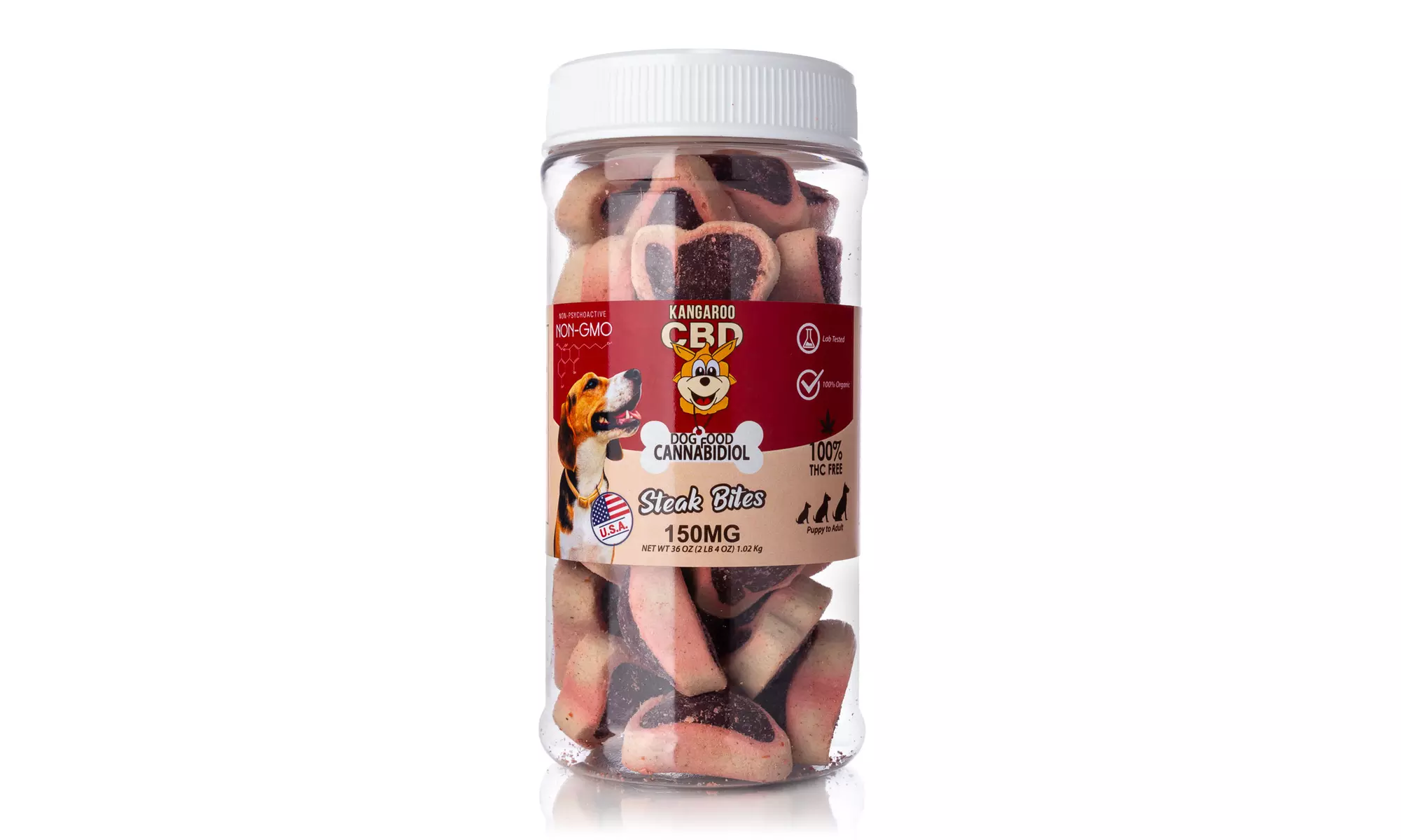 Mega Size 100% Organic CBD Infused Dog Treats (150MG - 600MG) from Kangaroo CBD