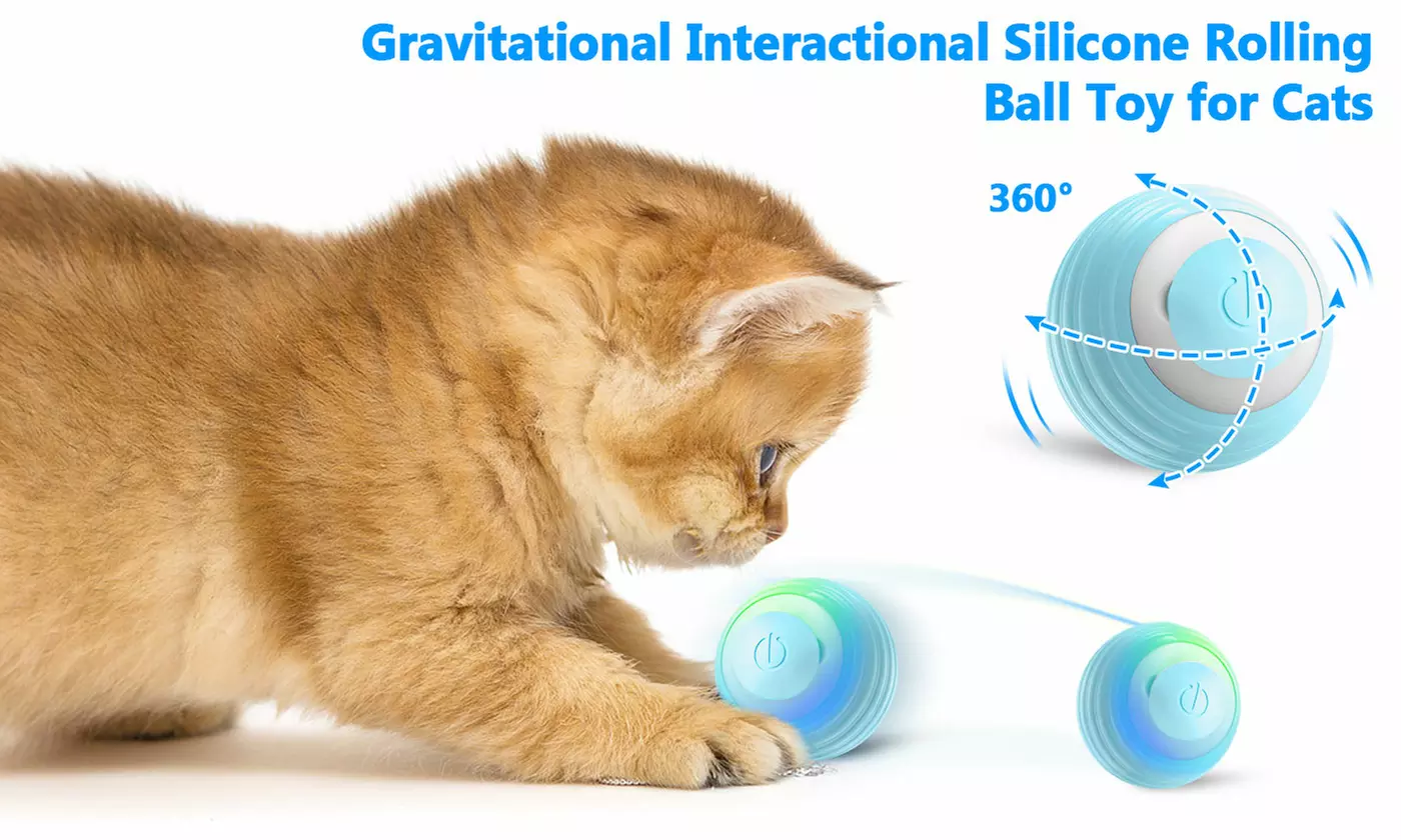 Smart Cat Ball Toys Automatic Rolling Ball Electric Cat Toy Interactive Cat Dog