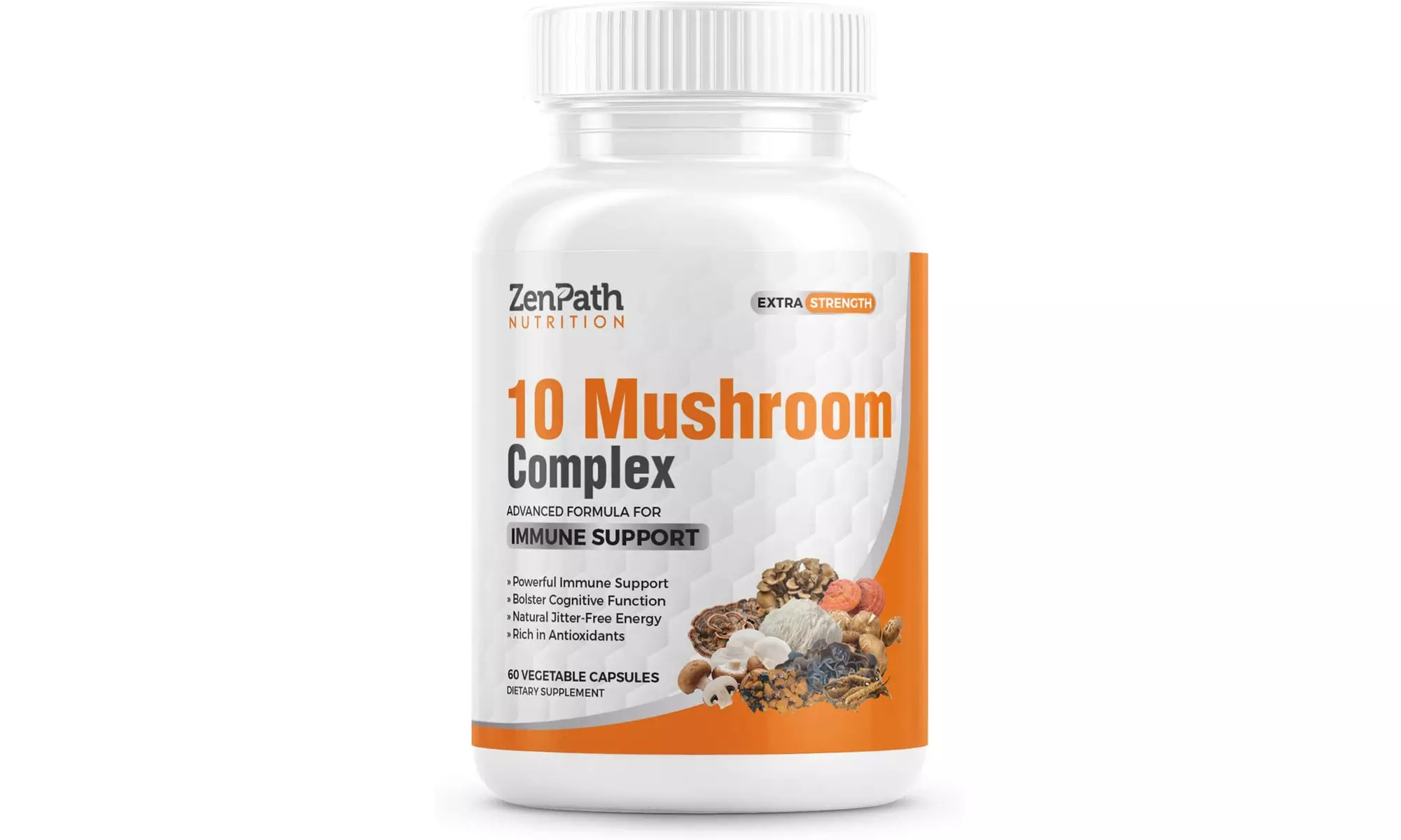 10 Mushroom Complex Supplement - Immunity , Cognitive & Digestion Support 