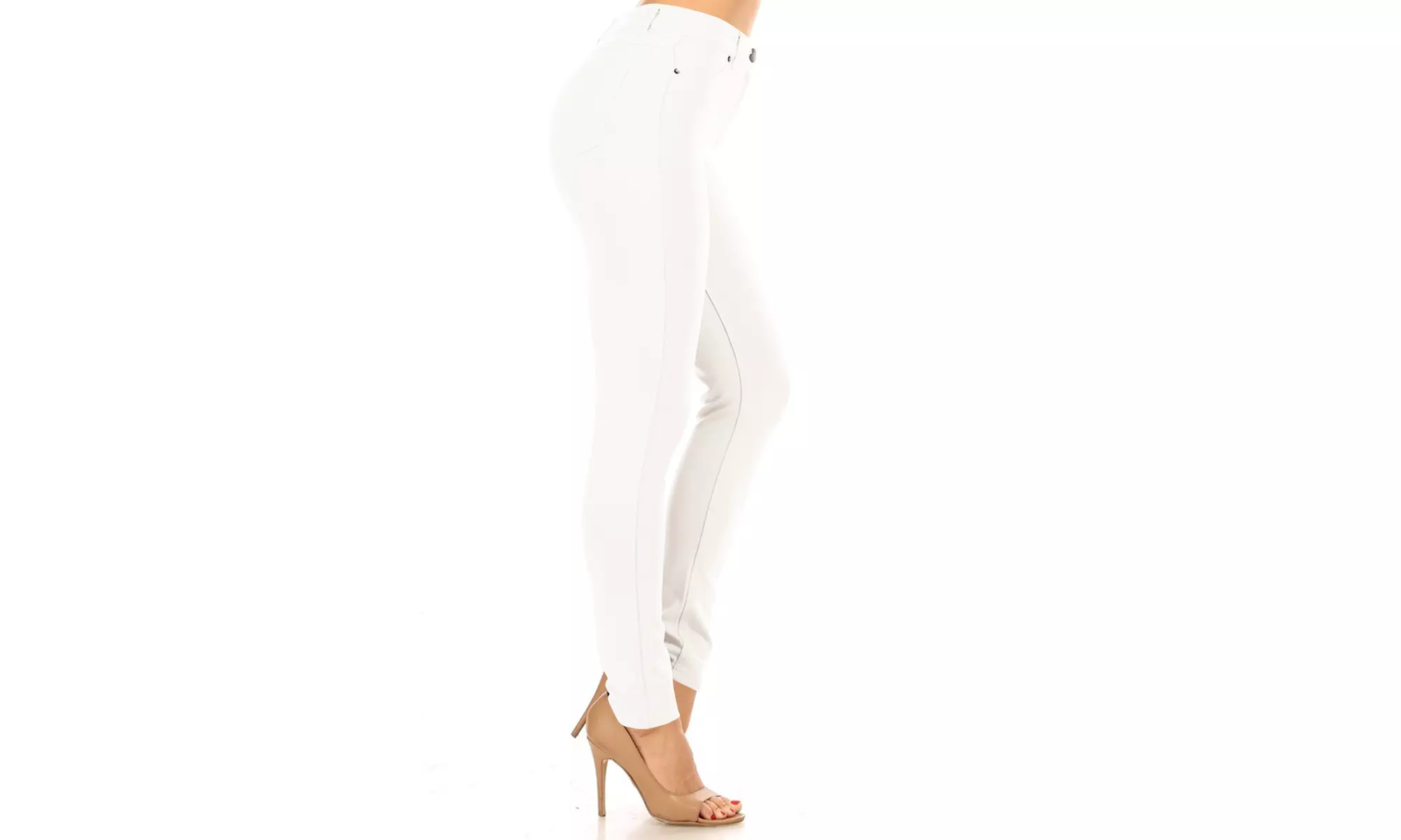 Women's Casual Skinny Ponte Mid-Rise Pants