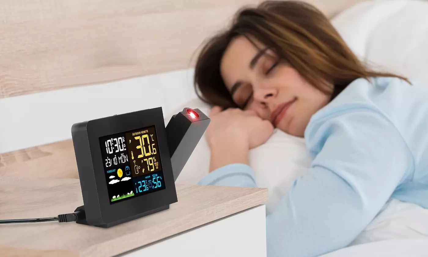 iMounTEK Atomic Digital LED Projection Alarm Clock w/ USB Charging Port