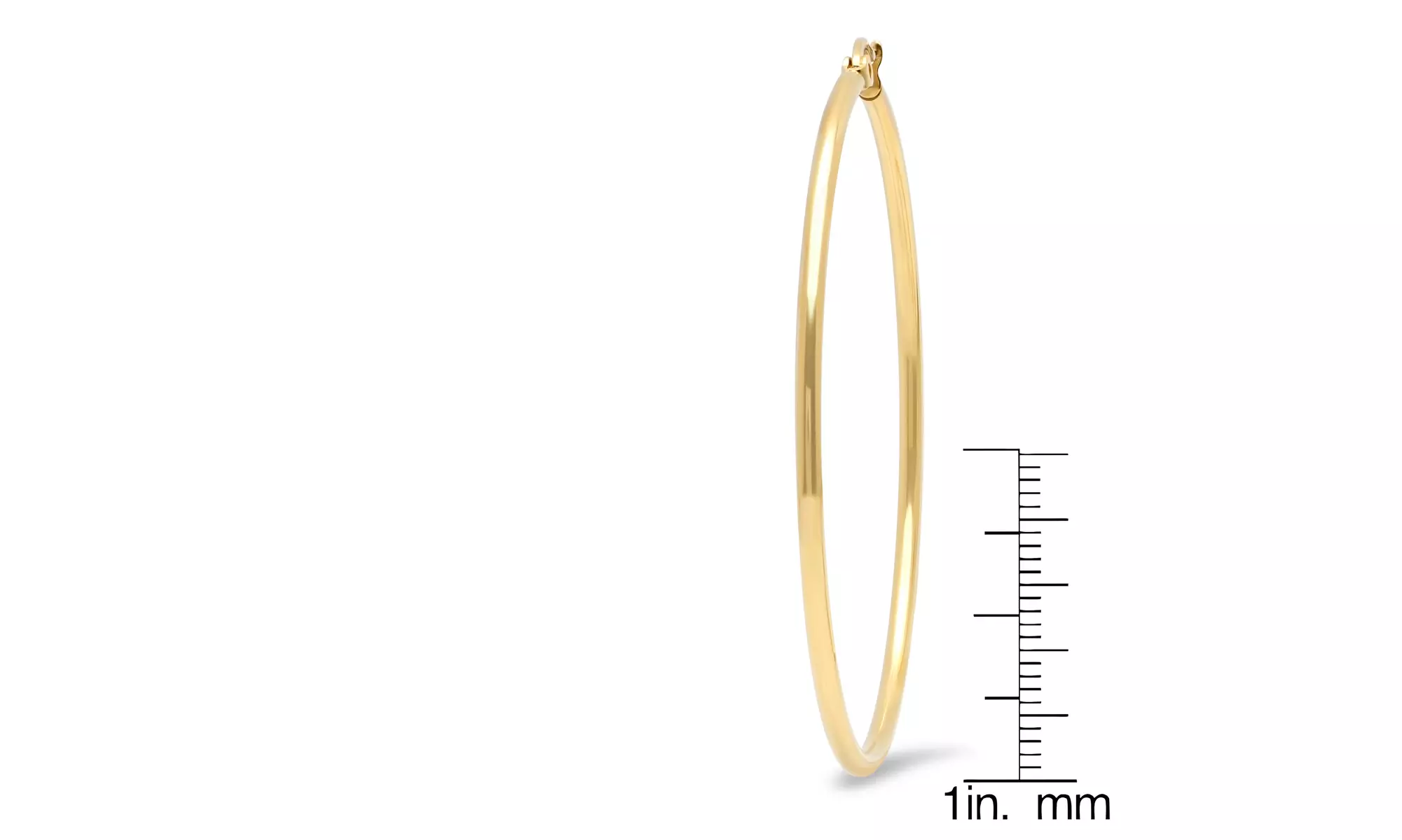 Set of 2 stainless Steel 50mm Hoop Earrings