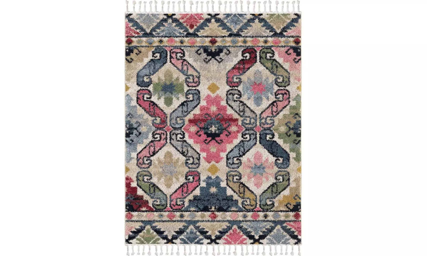 Orian Rugs Saffron Northern Star Cream Area Rug with Fringe (5'3" x 7'6") - Primary Image