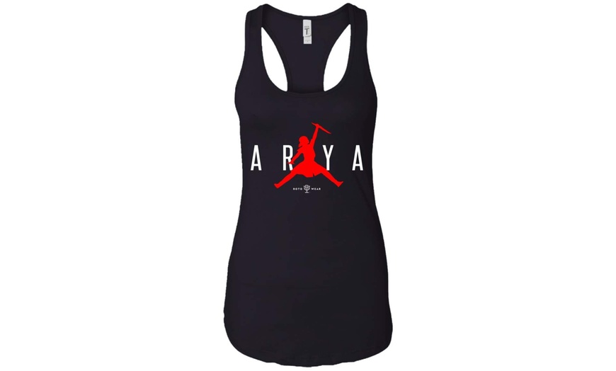 Image 4: Arya Jumpman Racerback Tank Top for Women - Great Ideas for GoT Fan Who Loves