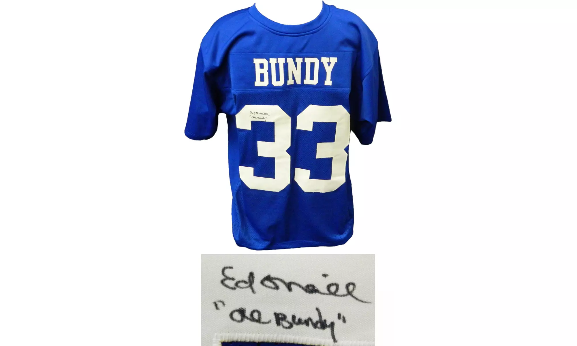 Ed O'Neill Signed Al Bundy #33 Polk High Blue Football Jersey w/Al Bundy - Primary Image