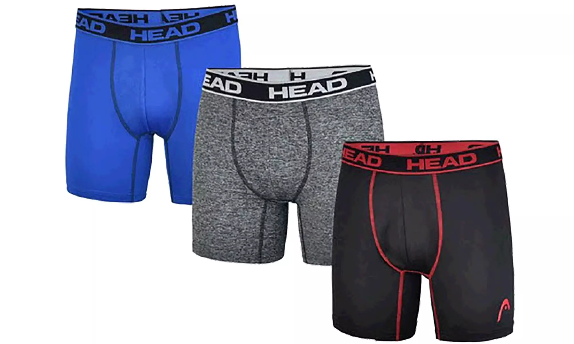 3 Pack Head Mens Performance Boxer Briefs - Athletic Fit Tagless   - Primary Image