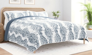  All Season 3 Piece Reversible Quilt Set with Shams