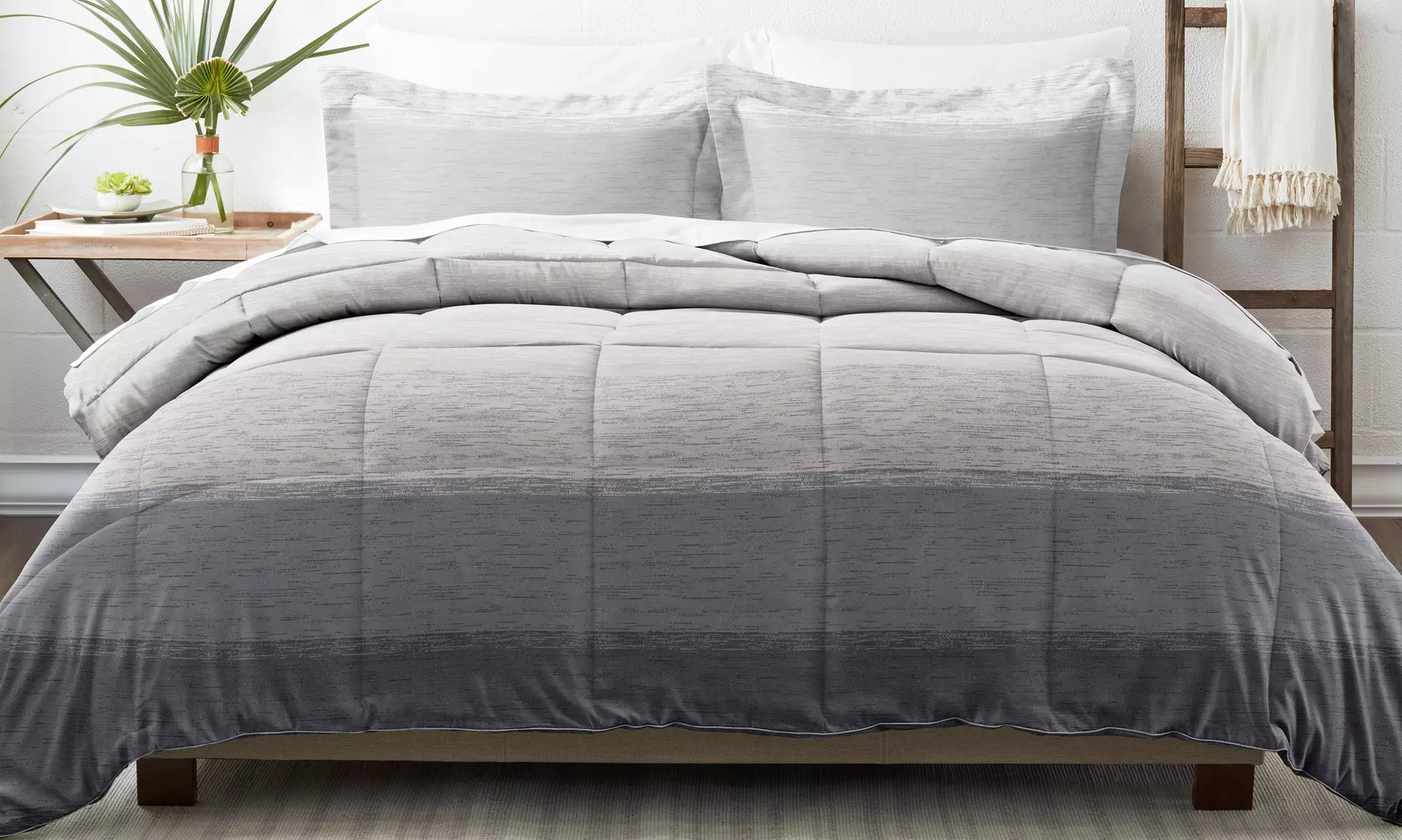 Home Collection Down Alternative Farmhouse Reversible Comforter Set