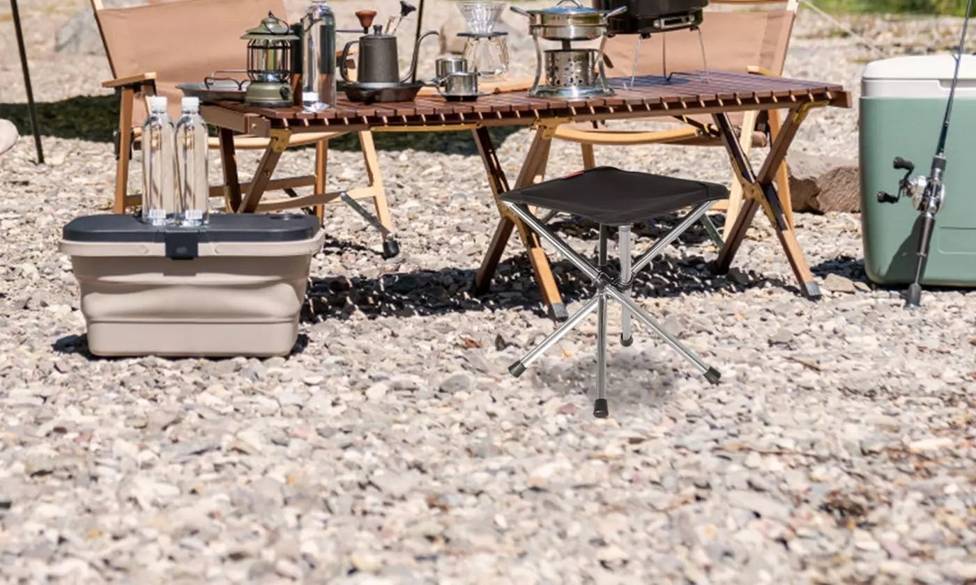 LakeForest Folding Camping Stool Small Retractable Camping Chair Portable Seat