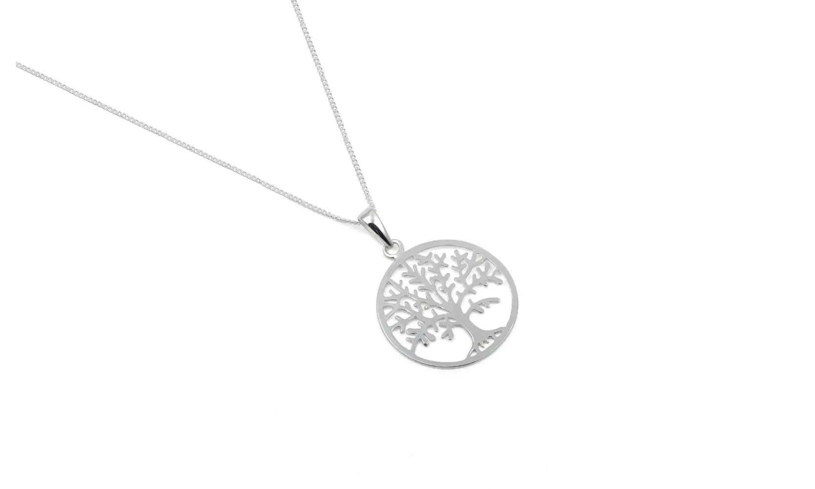Italian Sterling Silver Tree Of Life Necklace - Primary Image