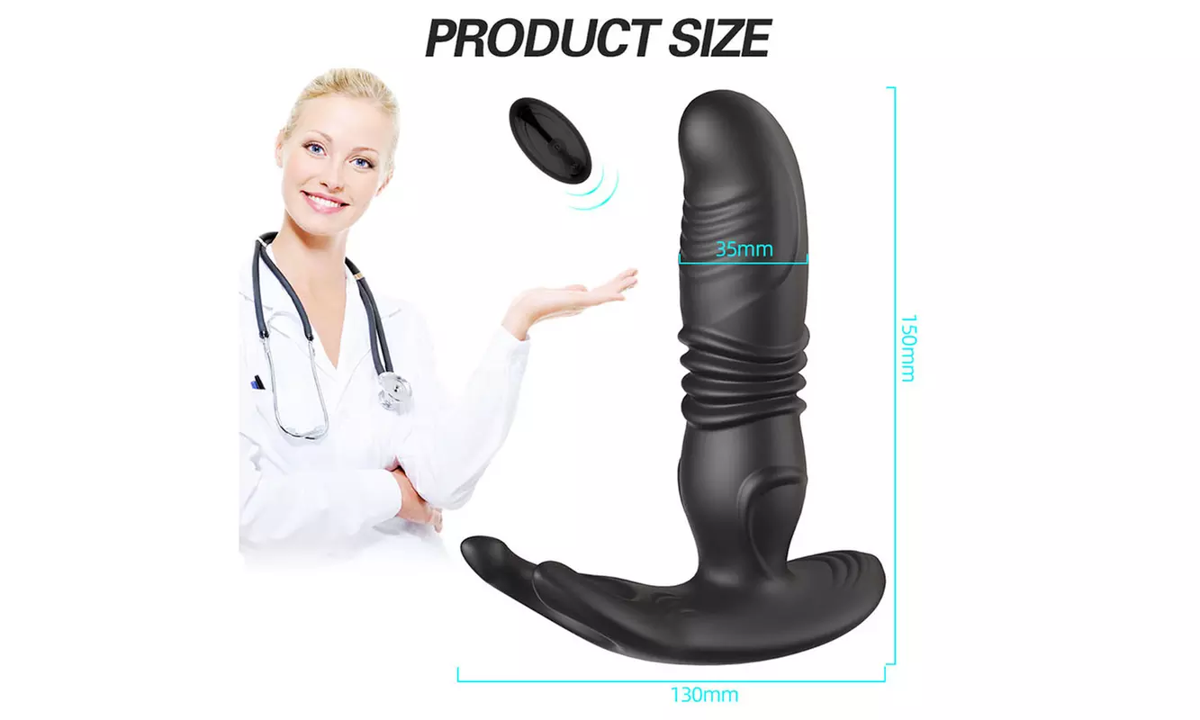 Telescopic Anal Plug Vibrator Stimulator with 60 Vibrating Modes&Remote Control