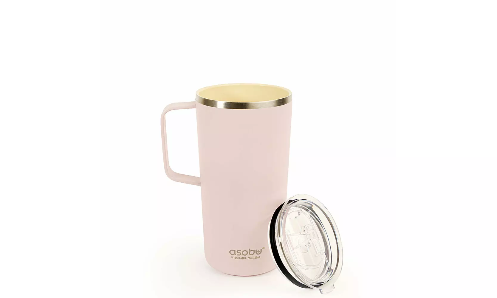 Asobu Tower Mug Ceramic Inner Coated Insulated Stainless Steel Coffee Mug (20oz)