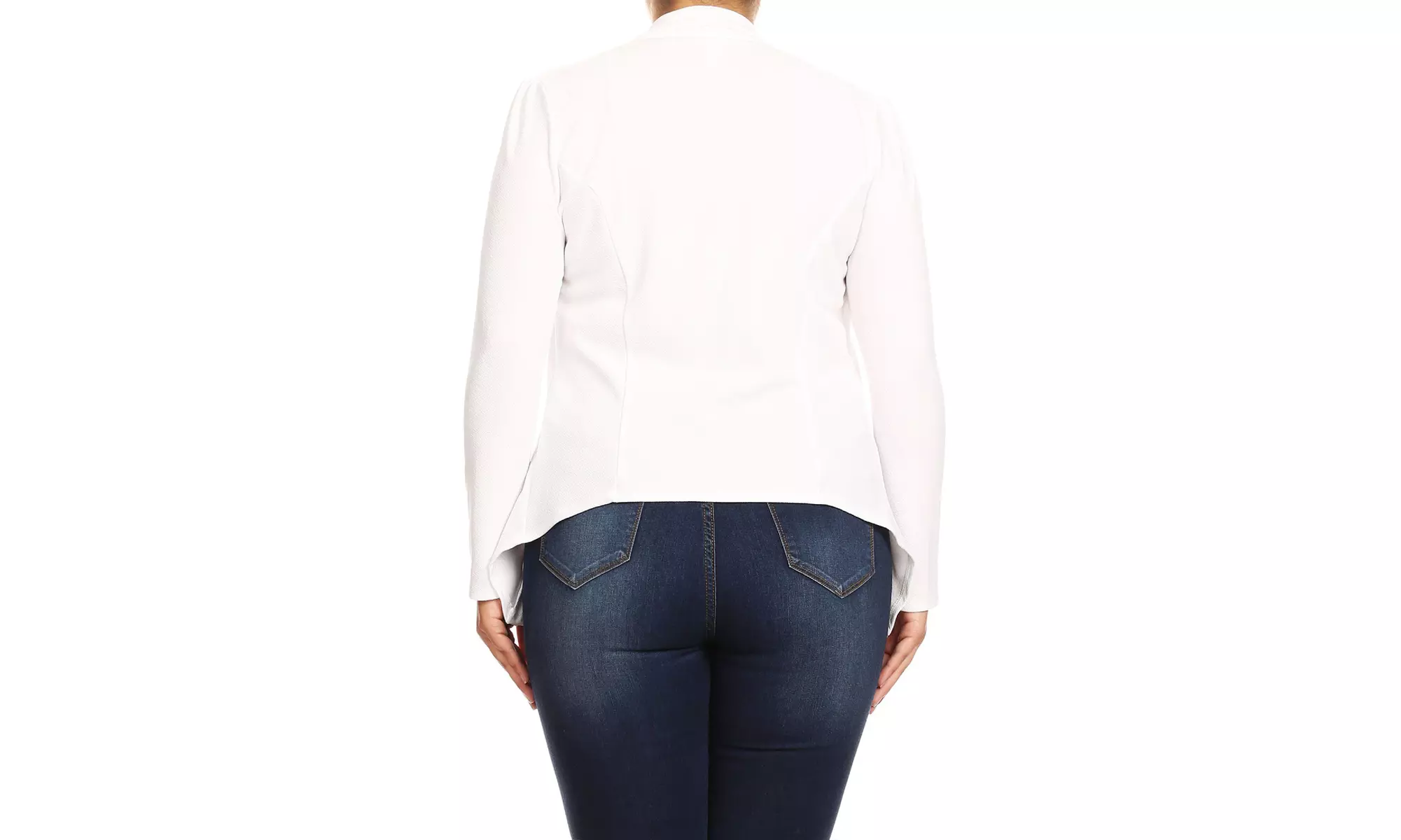 Women's Solid Plus Size Long Sleeves Blazer Jacket