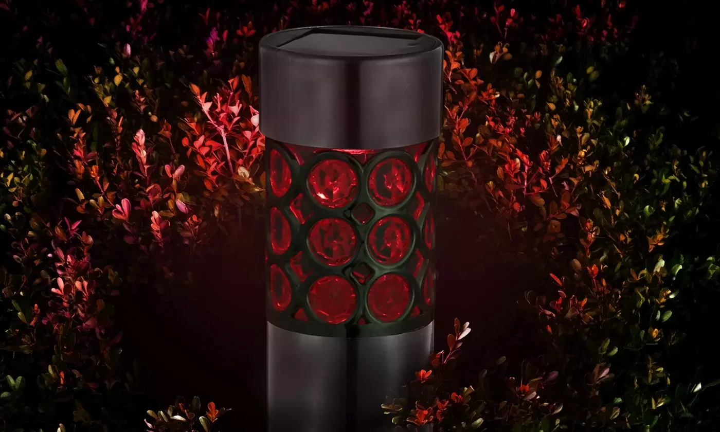 SolarEK Circular Color-Changing Solar Garden Pathway Light Set (6 or 12 Pack)