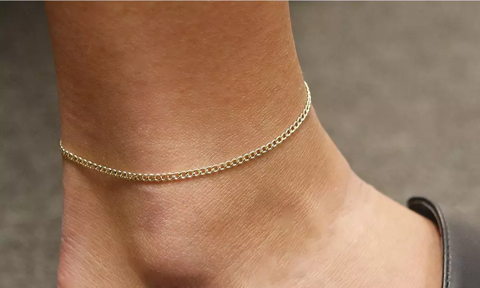 Italian 14K Yellow Gold 10" Cuban Anklet