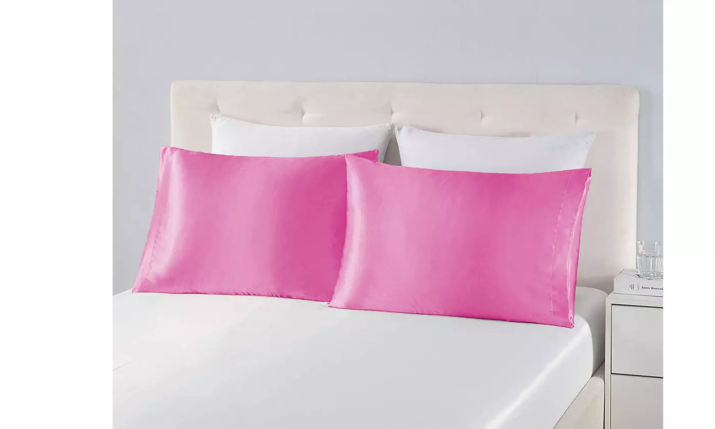  2-4 Pack Bridal Satin Hair Care Pillowcases Case for Hair Skin