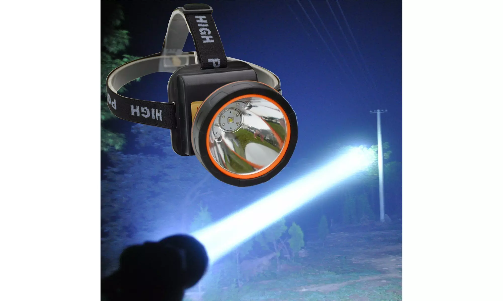 Olidear Super Bright LED Headlamp Rechargeable Headlight 5000 Lumens for Hunting - Primary Image