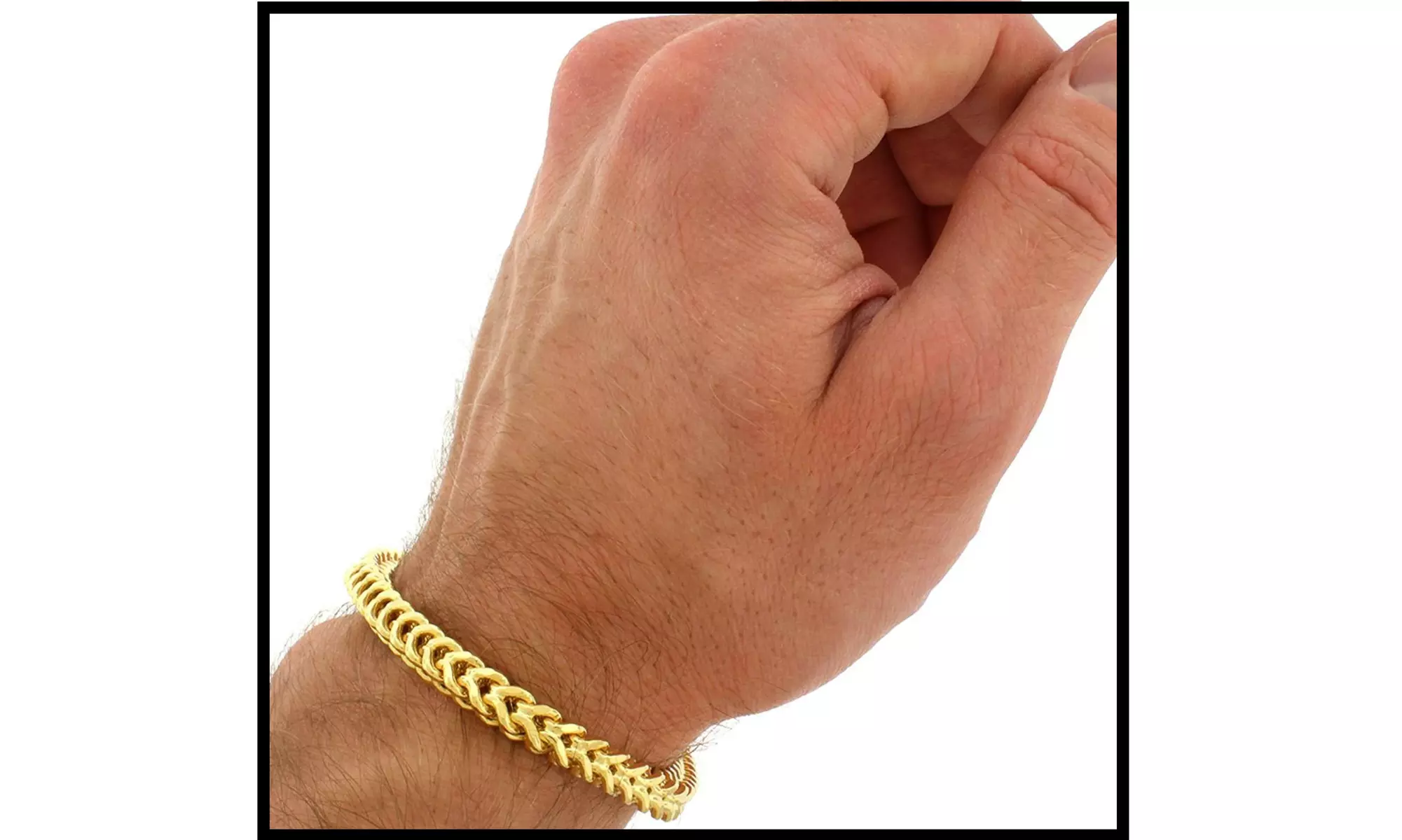 10K White Gold Hollow Franco Bracelet - 5.2mm - Second Medium