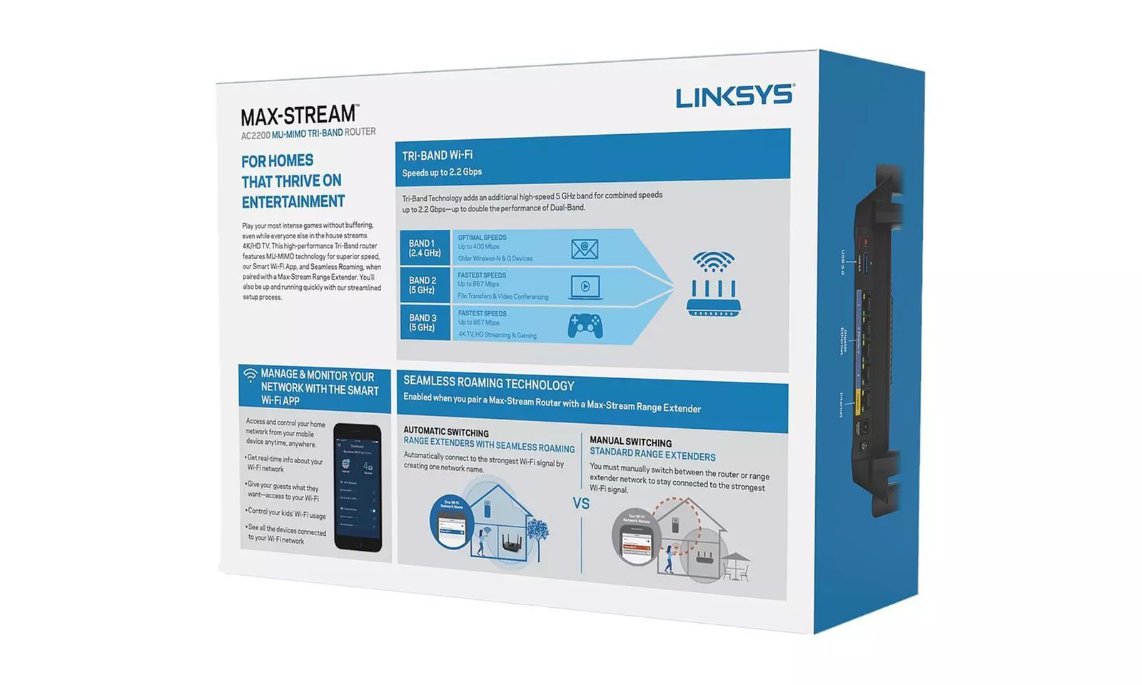Linksys EA8300 Max-Stream AC2200 Tri-Band Wi-Fi Router - Second Medium