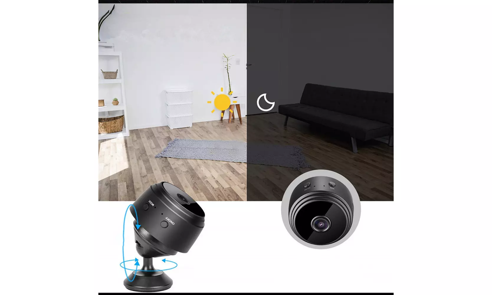 US 1-2 Pc Mini Camera WiFi Home Security Hidden Nanny Cam Audio Live Feed Audio