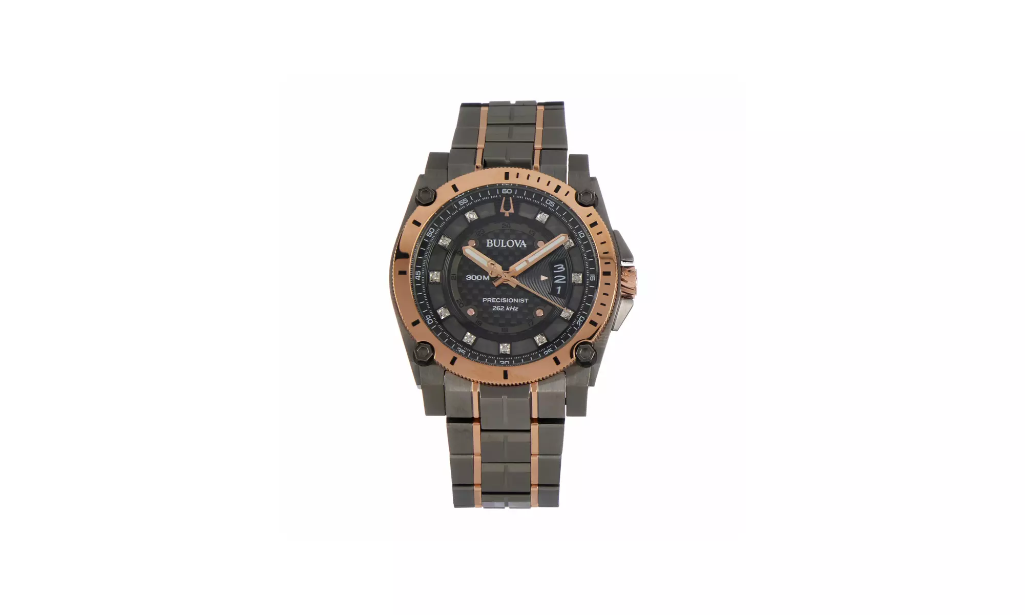 Bulova Mens Precisionist 98D149 Diamond Dial Quartz Watch - Primary Image